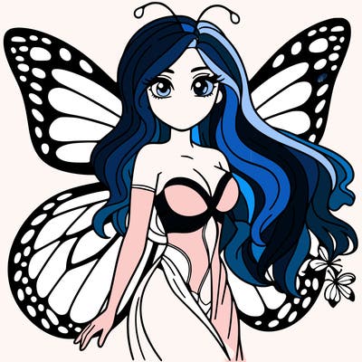 butterfly woman