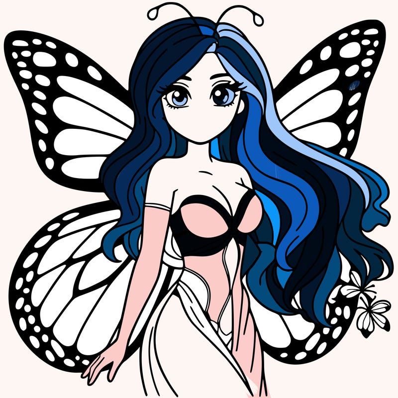 butterfly woman