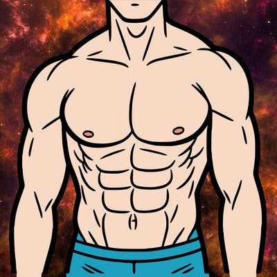 bare chested man with abs