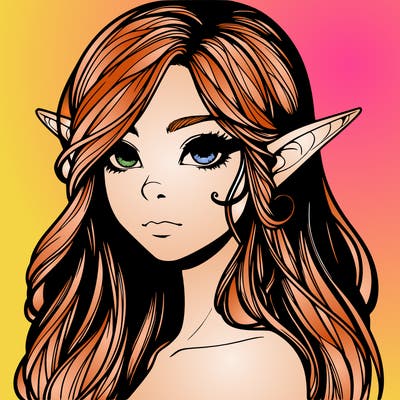 elf girl realistic dark fantasy