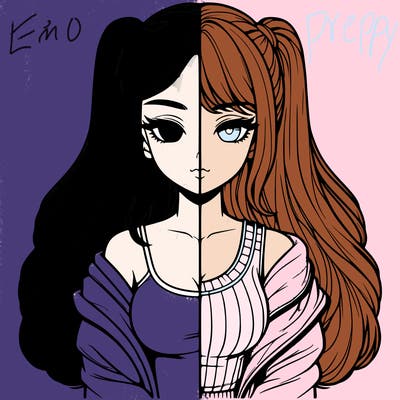 realistic girl split