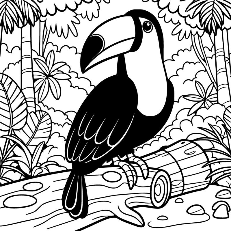 a tucano in the amazon jungle