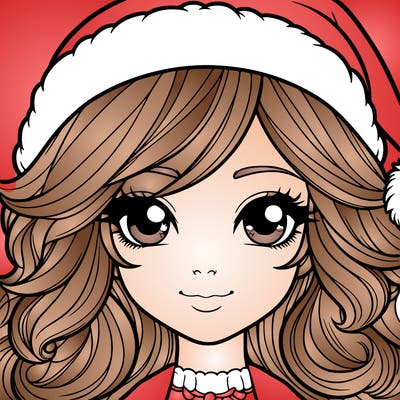 realistic christmas girl