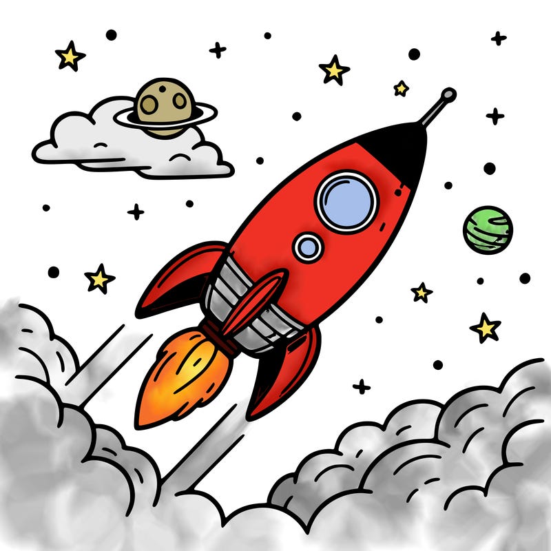 rocket in space