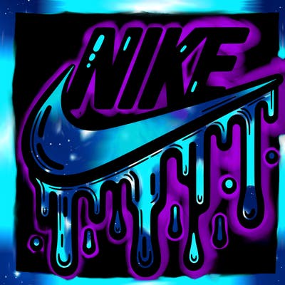 dripping nike logo