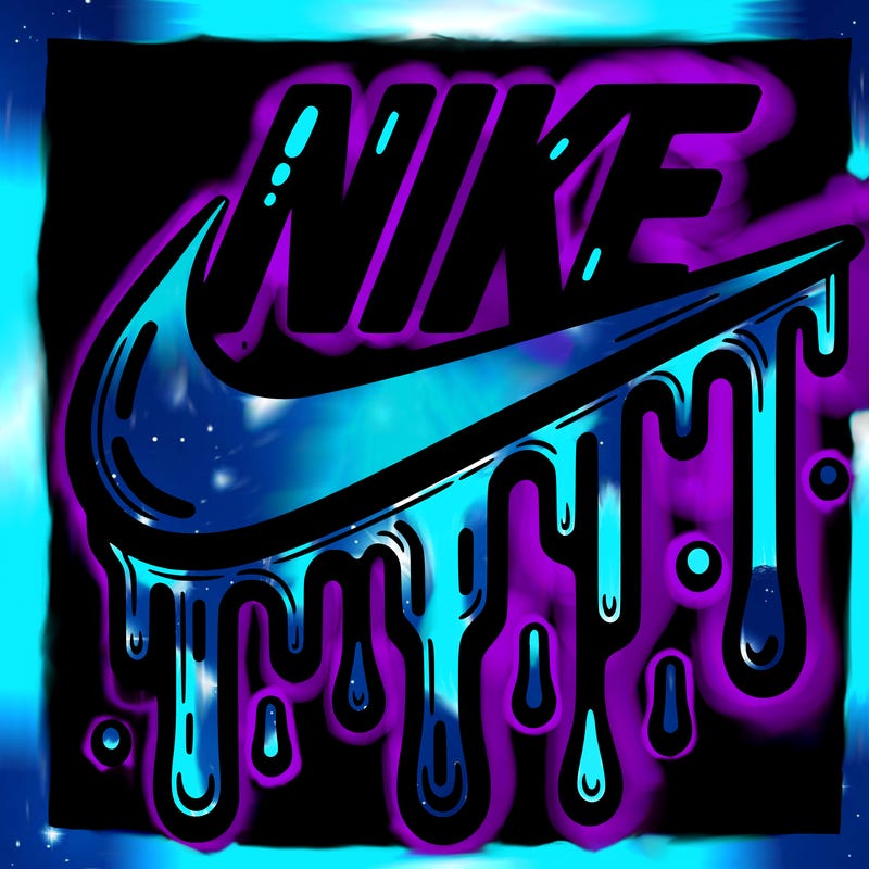 dripping nike logo