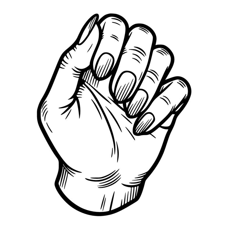 hand with nail