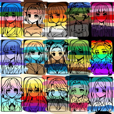 girls that look diffrent anime