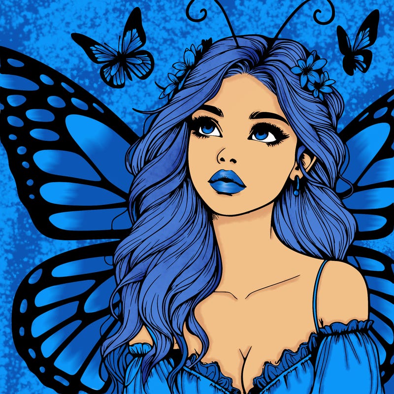 butterfly fairy realistic girl