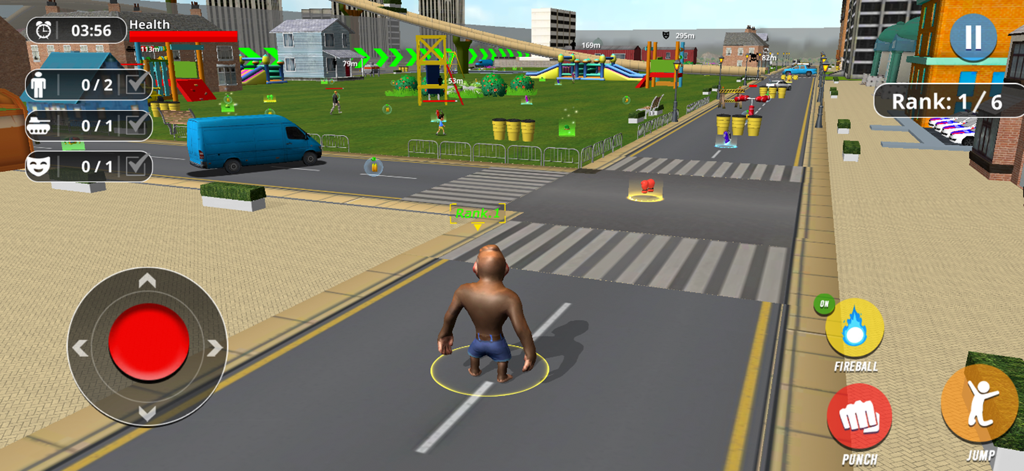 The Gorilla Survival Tag Game - Gameplay screenshot of a gorilla character in a city street from The Gorilla Survival Tag Game