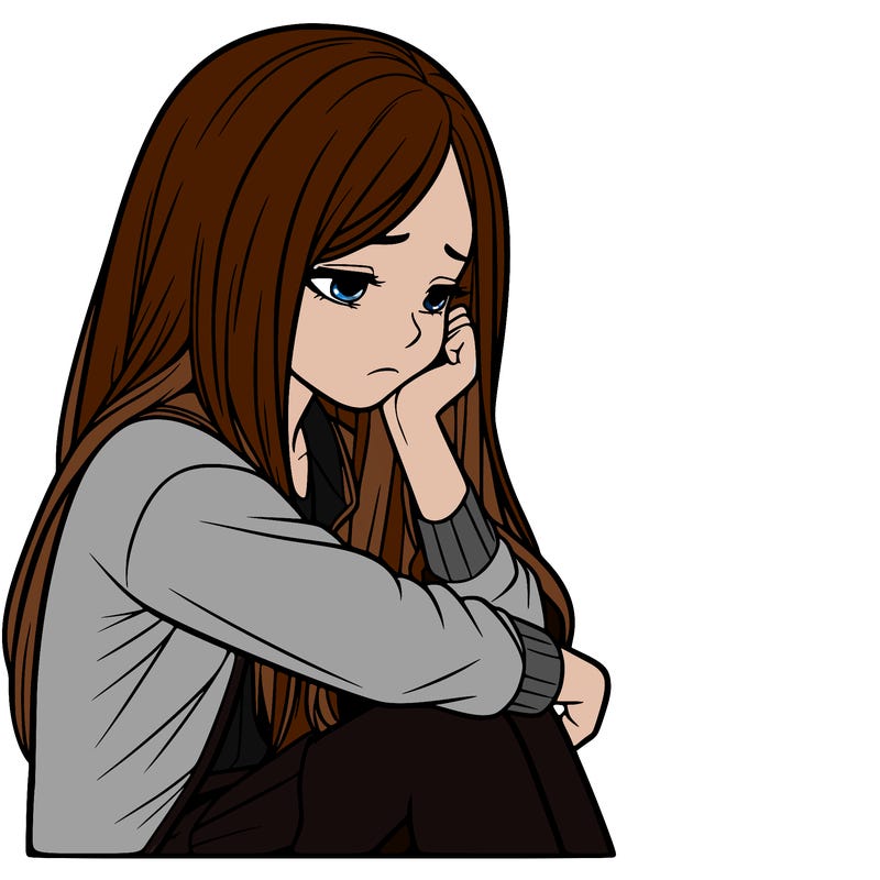 a realistic girl with depression