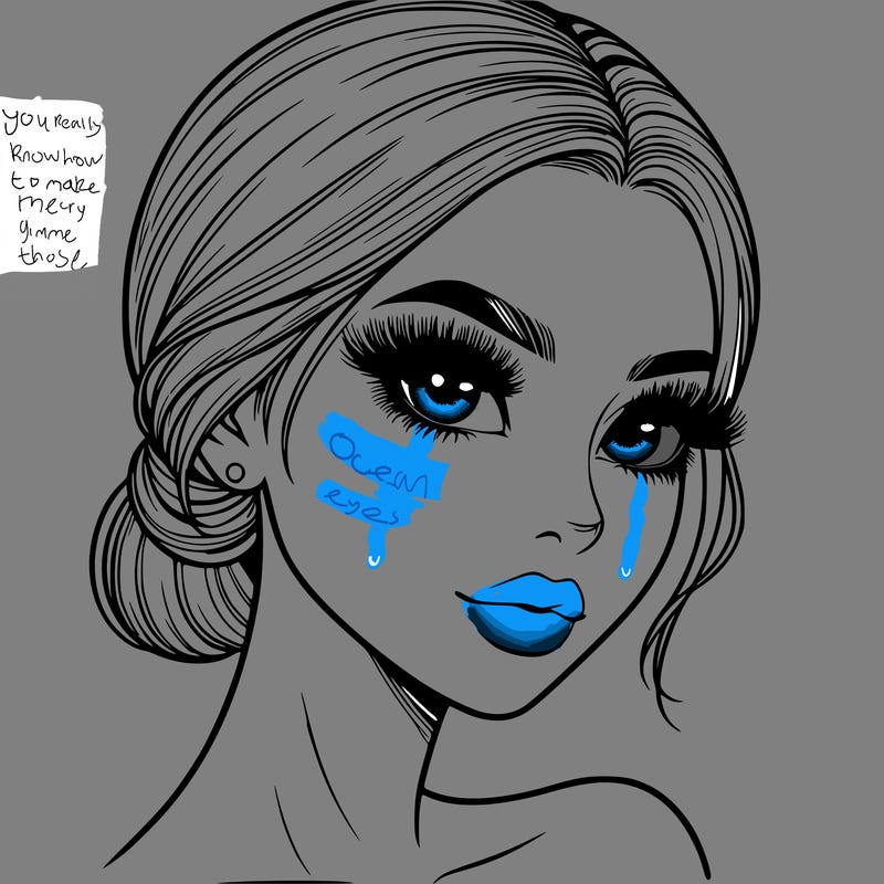 realistic girl with lashes