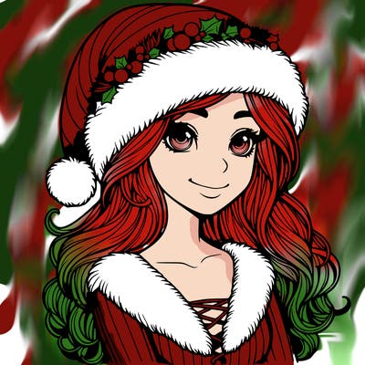 realistic christmas  girl