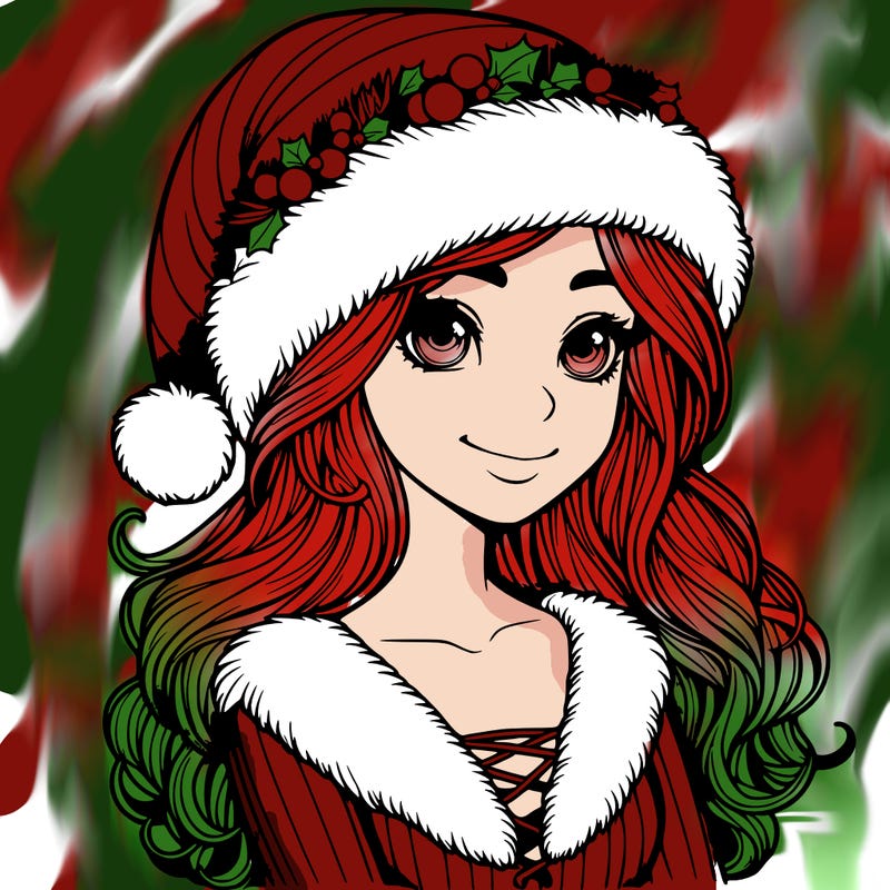 realistic christmas  girl