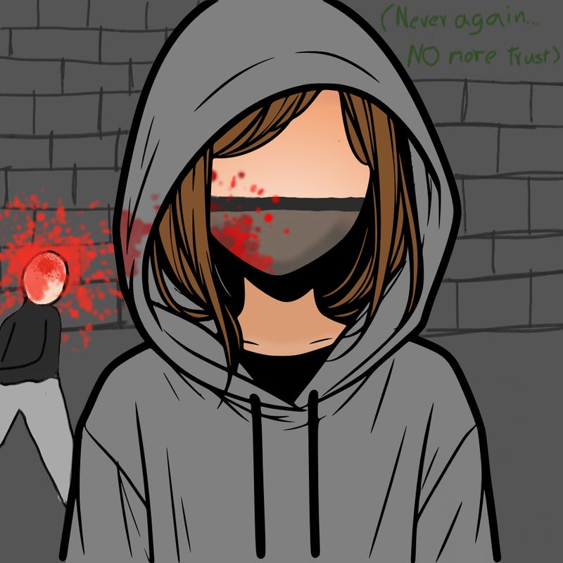 faceless girl in hoodie