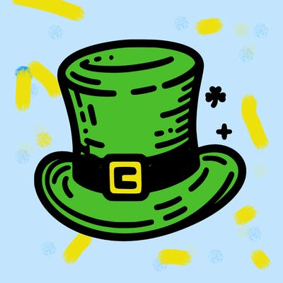 st patrick hat with thin lines