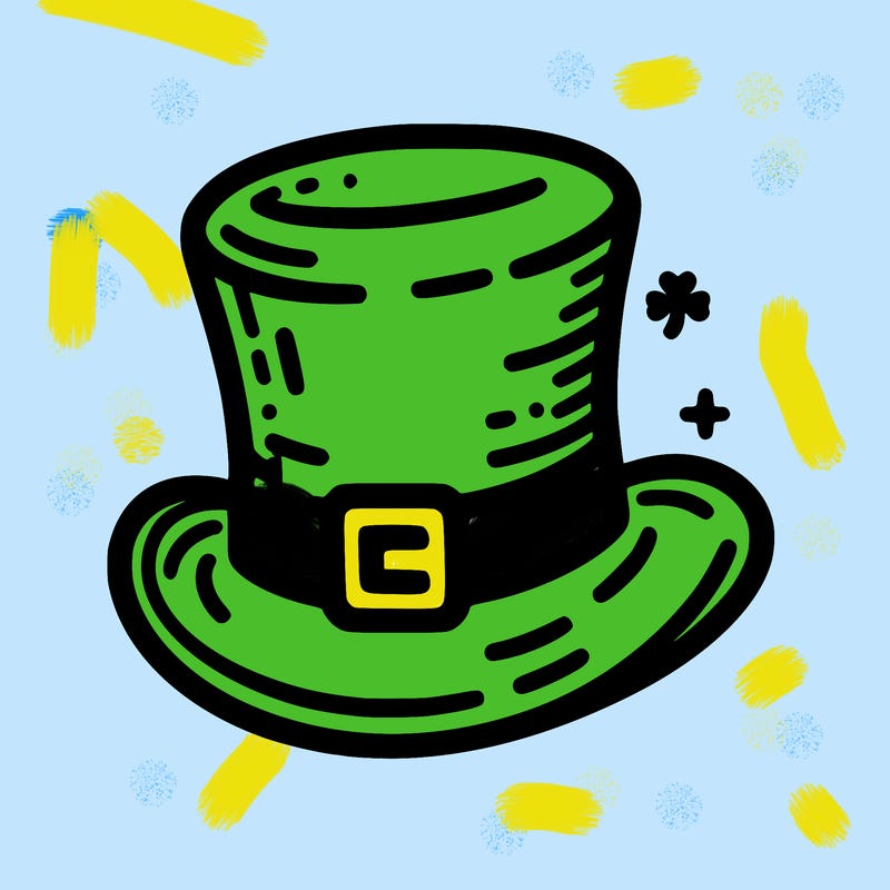 st patrick hat with thin lines