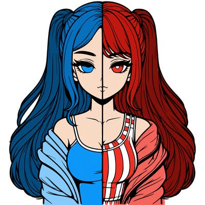 realistic girl split