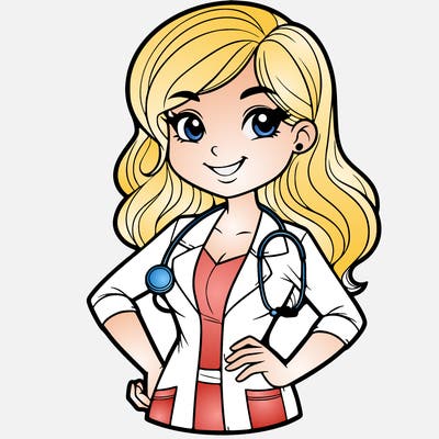 doctor full pose women doctor