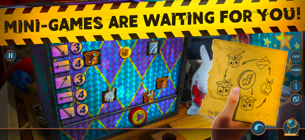 Hidden Objects: Deathly Trick - A magic themed logic puzzle mini game in Hidden Objects Deathly Trick