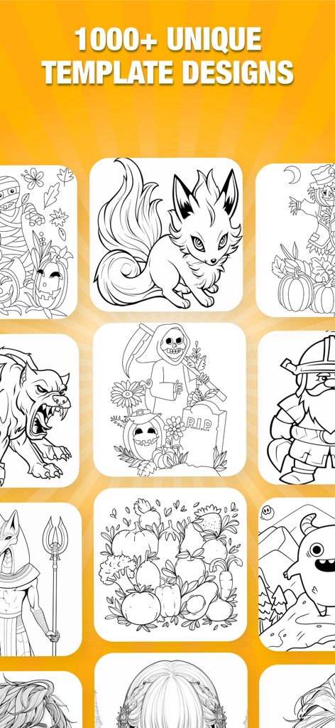 Draw Anime: Paint & Sketch App - アニメキャラクターや様々なスケッチデザインが特徴の1000以上のユニークな描画テンプレートのコレクション