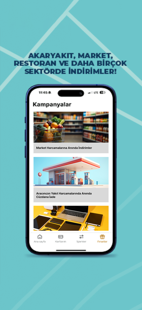 e-barobirlik - Campaigns page of the e-barobirlik app showing retail and service discounts for legal professionals.