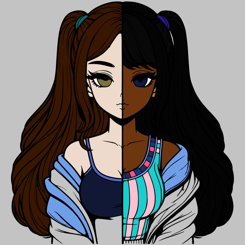 realistic girl split