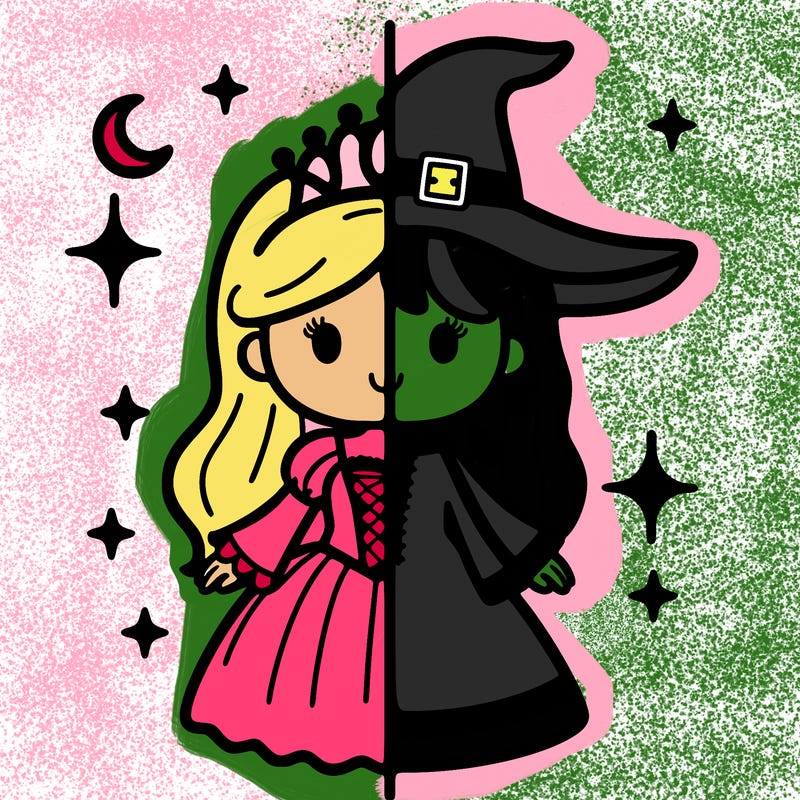 split princess and witch