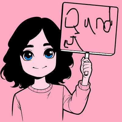 realistic girl holding up a sign