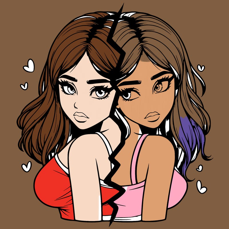 realistic girl split