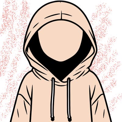 faceless girl in hoodie