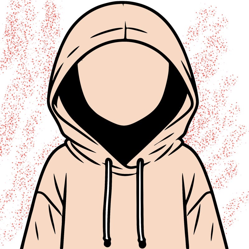 faceless girl in hoodie
