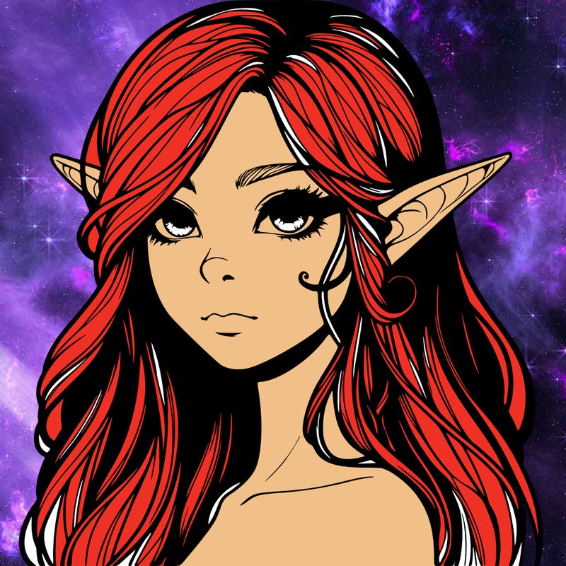 elf girl realistic dark fantasy