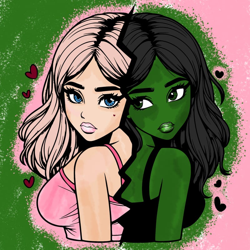 realistic girl split