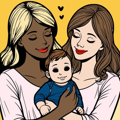 realistic mom holding realistic baby