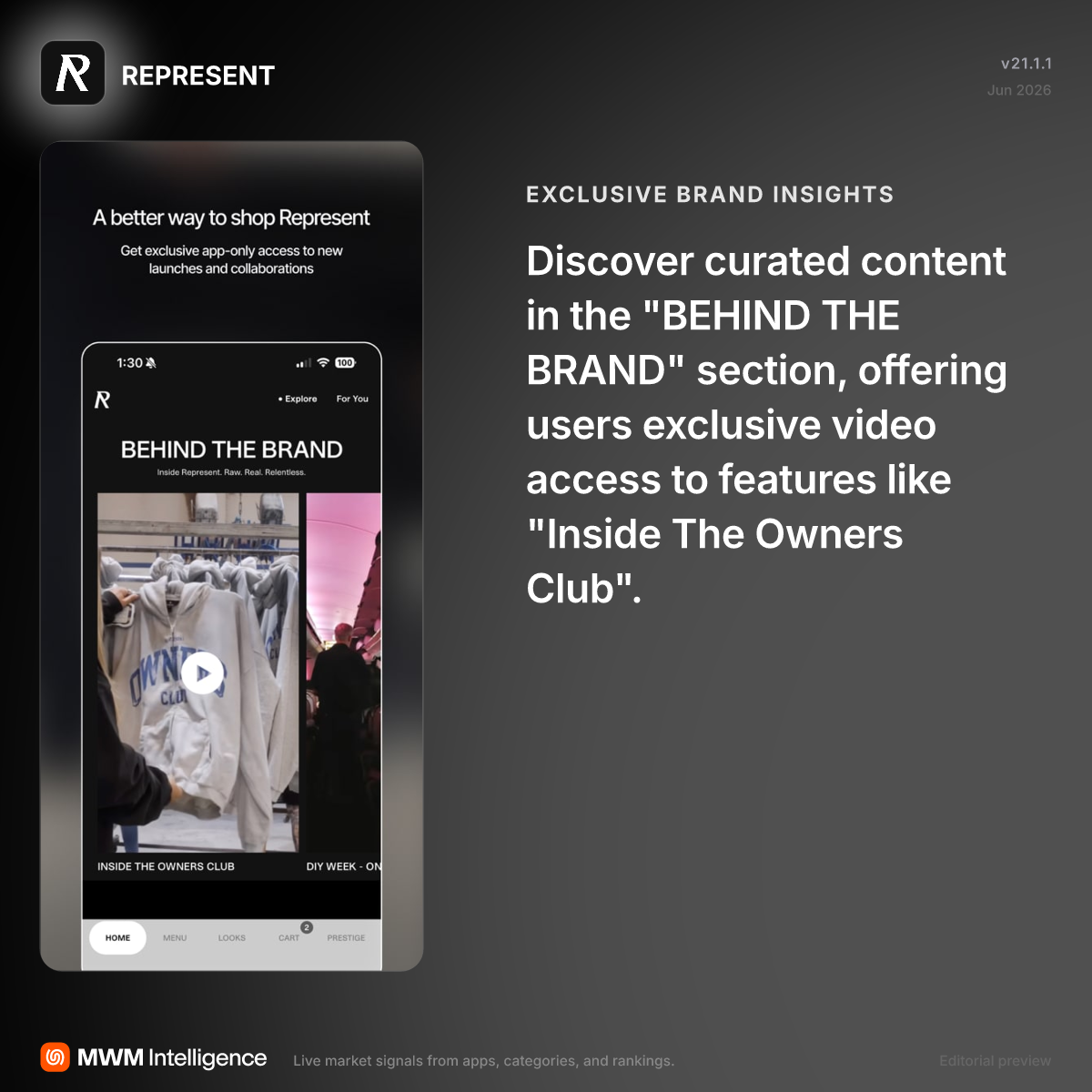 REPRESENT - Shopping App | MWM