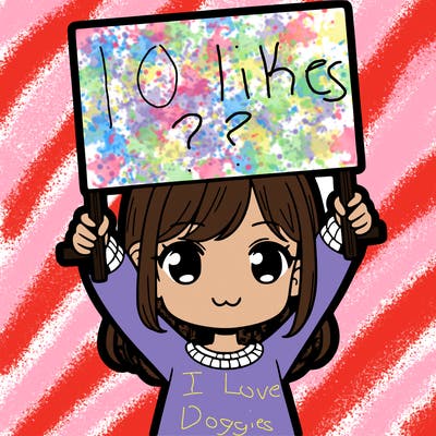 girl holding big sign