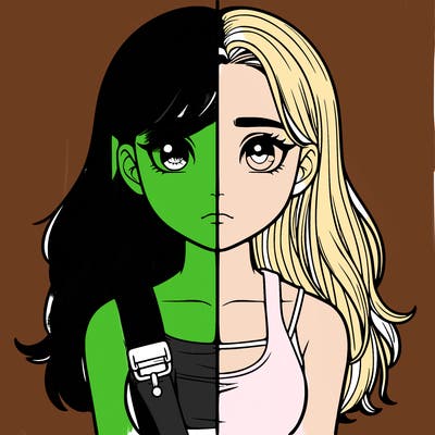 realistic girl split