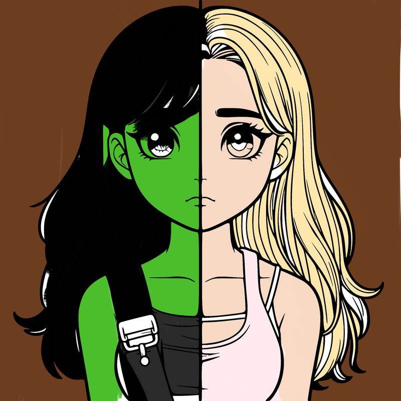 realistic girl split