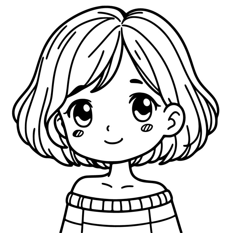 girl with short hair