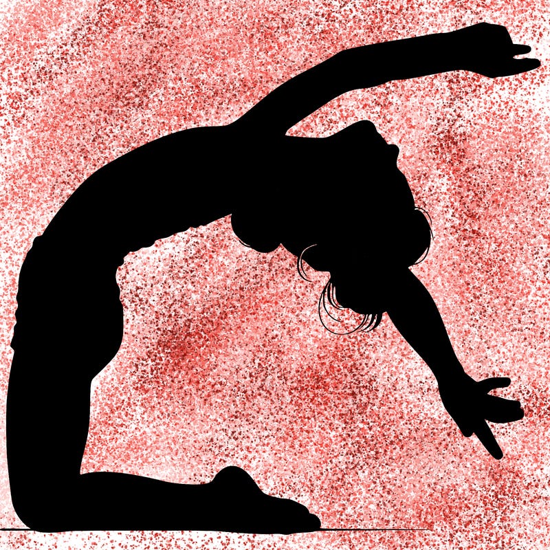 realistic girl doing gymnastics