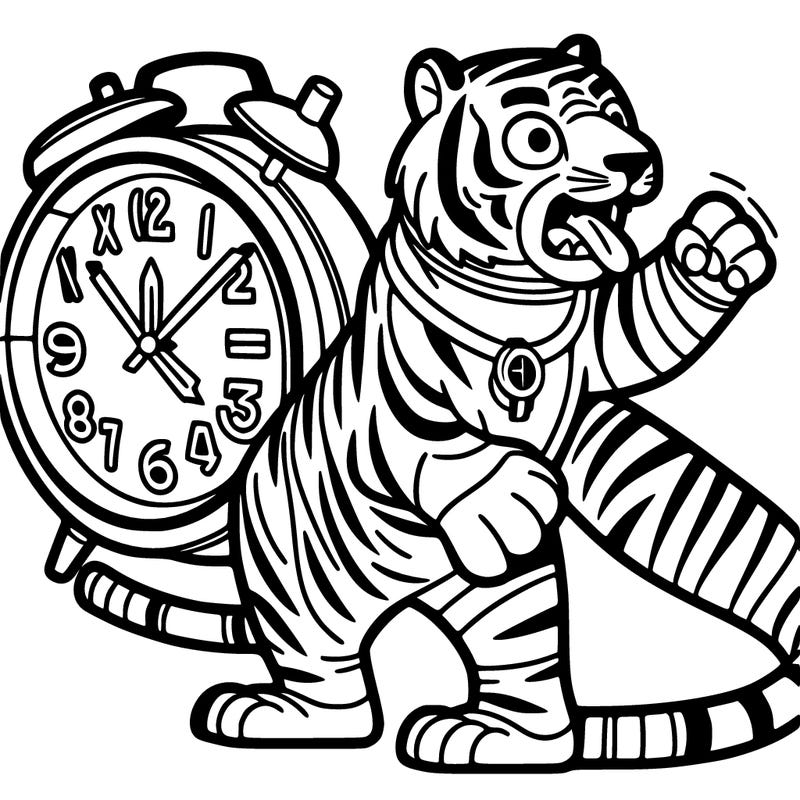 out of time themed tiger