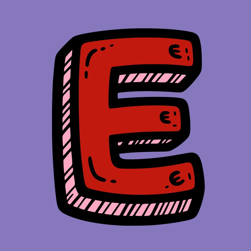 the letter e