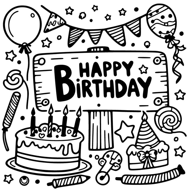 happy  birthday sign