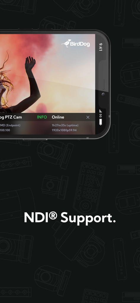 BirdDog Cloud Connect - BirdDog Cloud Connect app interface highlighting NDI support
