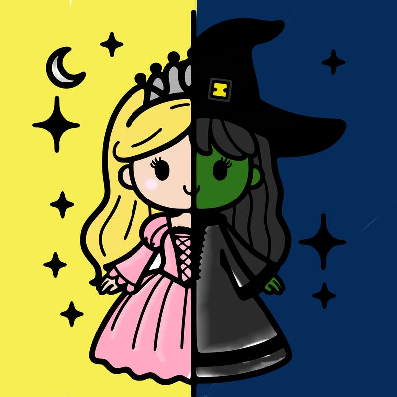 split princess and witch