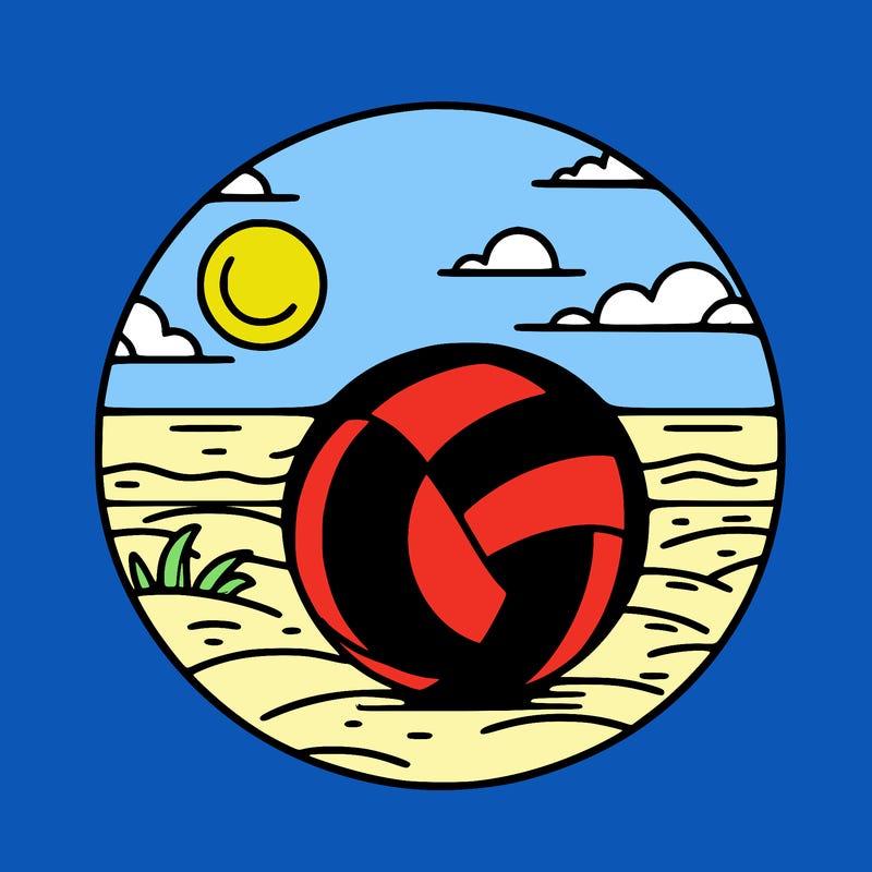 volleyball on a beach