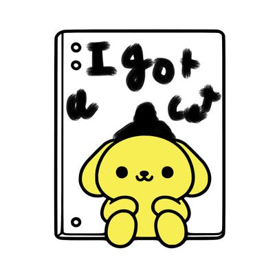 one blank white page