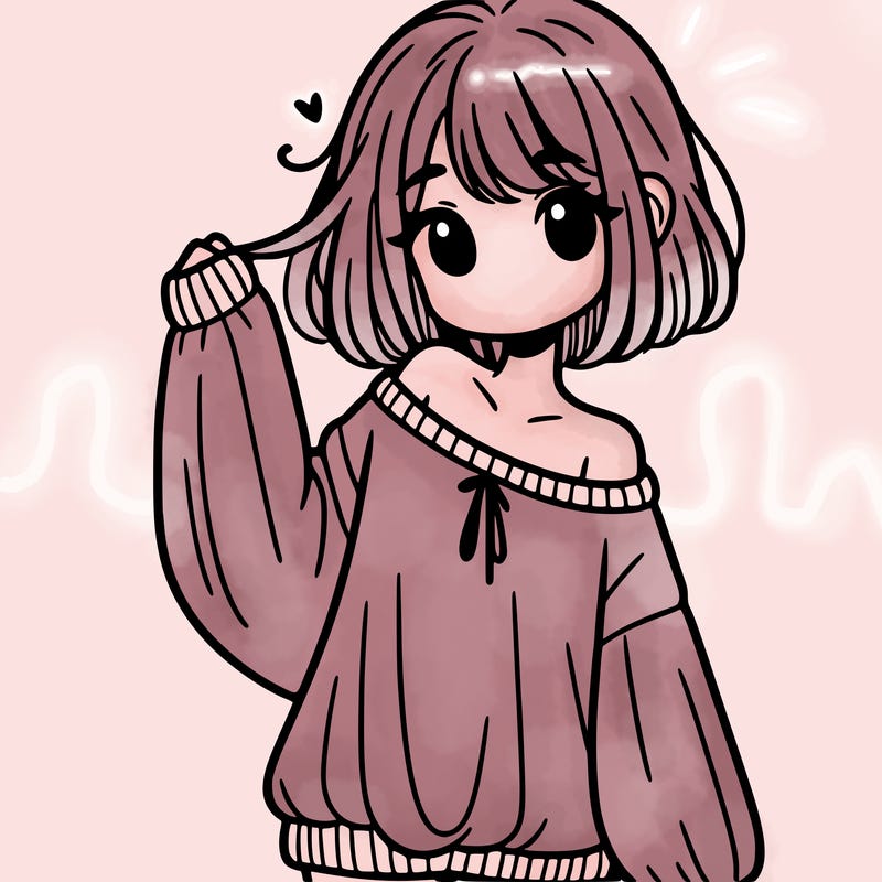 girl in baggy sweater hanging off her shoulder