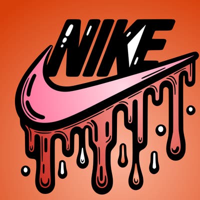 dripping nike logo